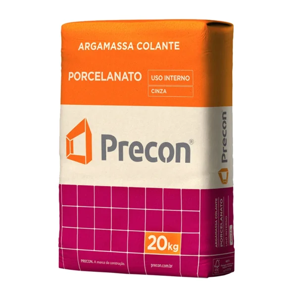 ARGAMASSA PRECON PORCELANATO INTERNO 20kg Und. (À VISTA)