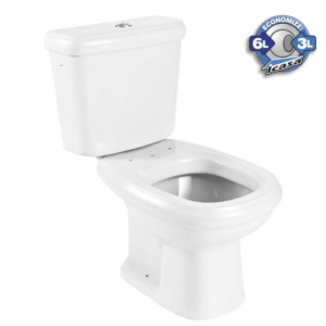 Bacia ICASA Sabatine com Cx acoplada dual flush branca (Á VISTA)